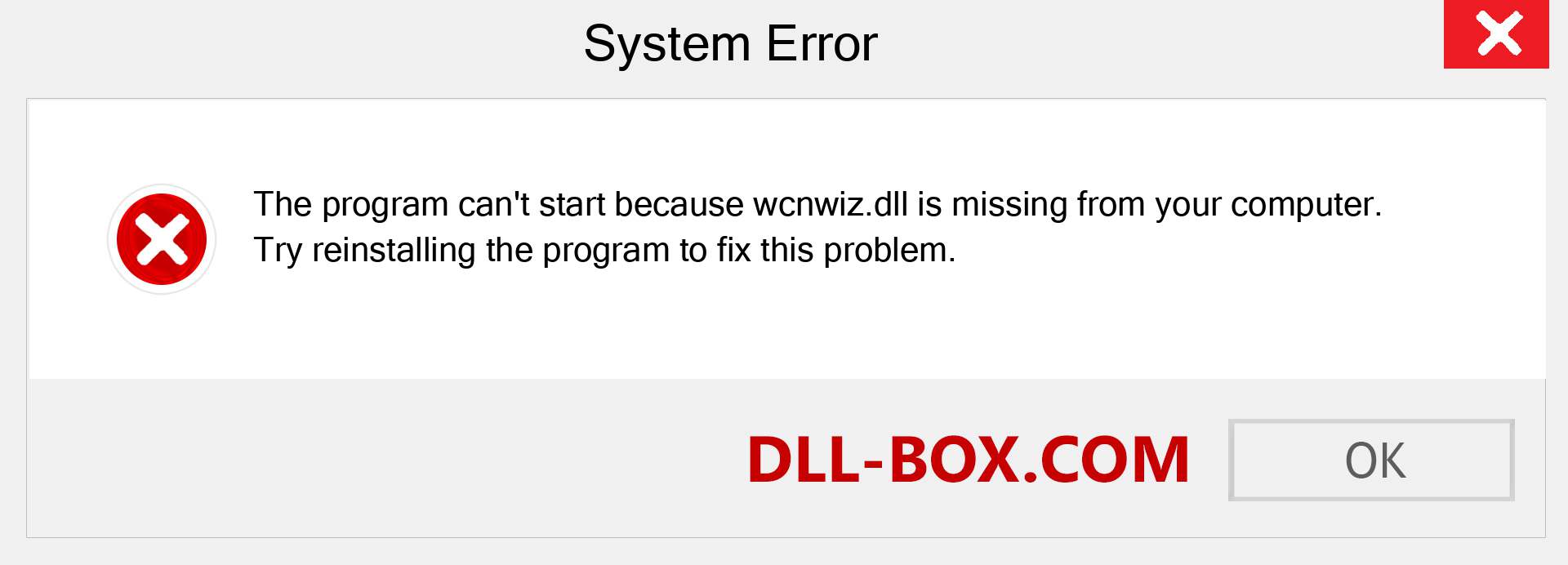 wcnwiz.dll file is missing?. Download for Windows 7, 8, 10 - Fix  wcnwiz dll Missing Error on Windows, photos, images
